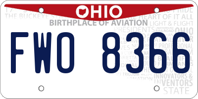OH license plate FWO8366