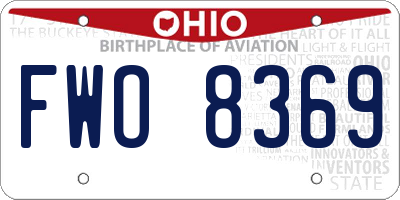 OH license plate FWO8369