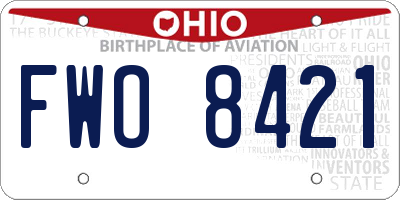 OH license plate FWO8421