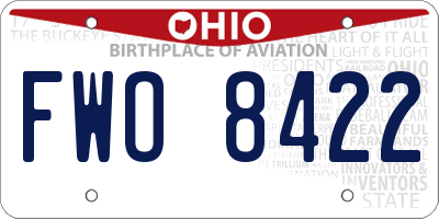 OH license plate FWO8422