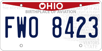 OH license plate FWO8423