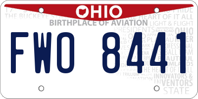 OH license plate FWO8441