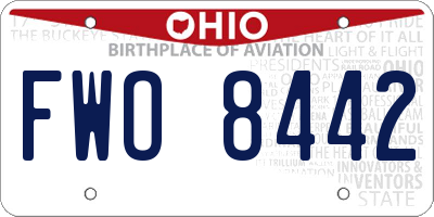 OH license plate FWO8442