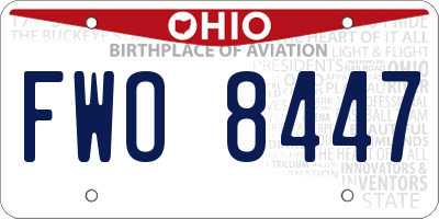 OH license plate FWO8447