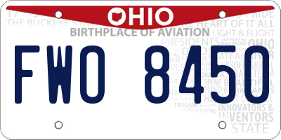 OH license plate FWO8450