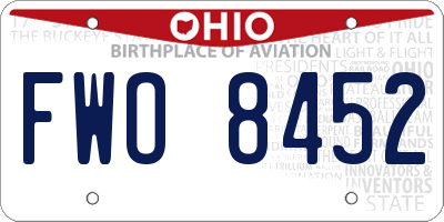 OH license plate FWO8452