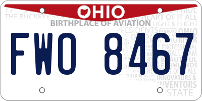 OH license plate FWO8467