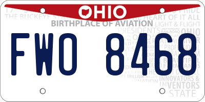 OH license plate FWO8468