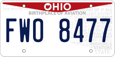 OH license plate FWO8477