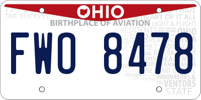 OH license plate FWO8478