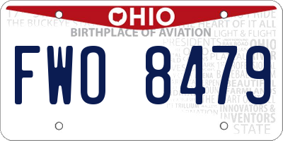 OH license plate FWO8479