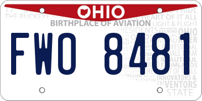 OH license plate FWO8481
