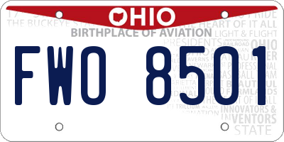 OH license plate FWO8501