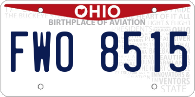OH license plate FWO8515