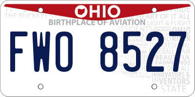 OH license plate FWO8527