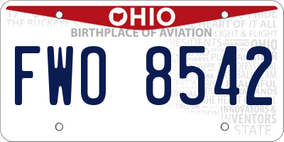 OH license plate FWO8542