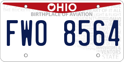 OH license plate FWO8564