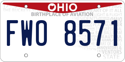 OH license plate FWO8571