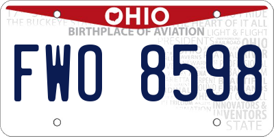 OH license plate FWO8598