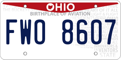 OH license plate FWO8607