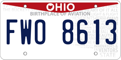 OH license plate FWO8613
