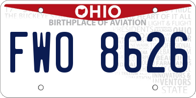 OH license plate FWO8626