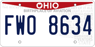 OH license plate FWO8634