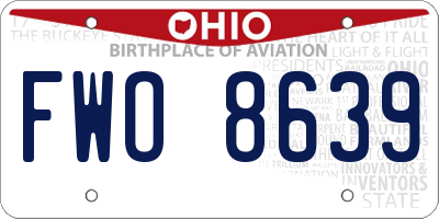 OH license plate FWO8639