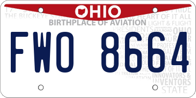 OH license plate FWO8664