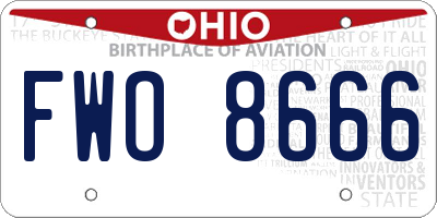 OH license plate FWO8666