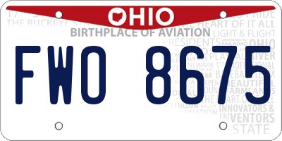 OH license plate FWO8675