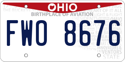 OH license plate FWO8676