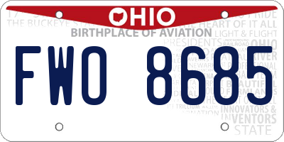 OH license plate FWO8685