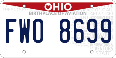 OH license plate FWO8699