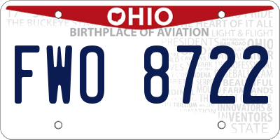 OH license plate FWO8722