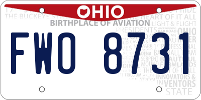 OH license plate FWO8731