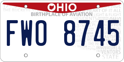 OH license plate FWO8745