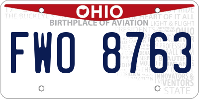 OH license plate FWO8763