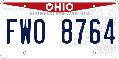 OH license plate FWO8764