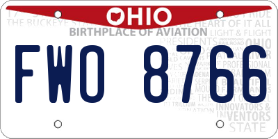 OH license plate FWO8766