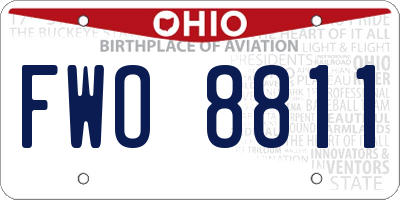 OH license plate FWO8811