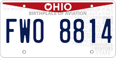 OH license plate FWO8814