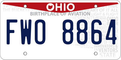 OH license plate FWO8864