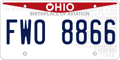 OH license plate FWO8866