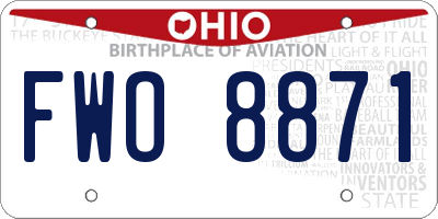 OH license plate FWO8871