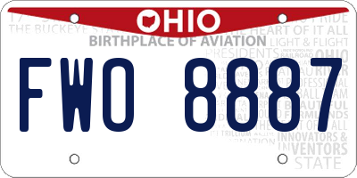 OH license plate FWO8887