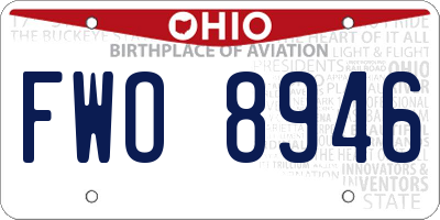 OH license plate FWO8946