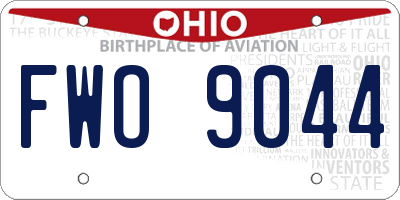 OH license plate FWO9044