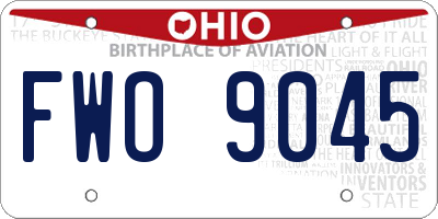 OH license plate FWO9045