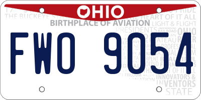 OH license plate FWO9054
